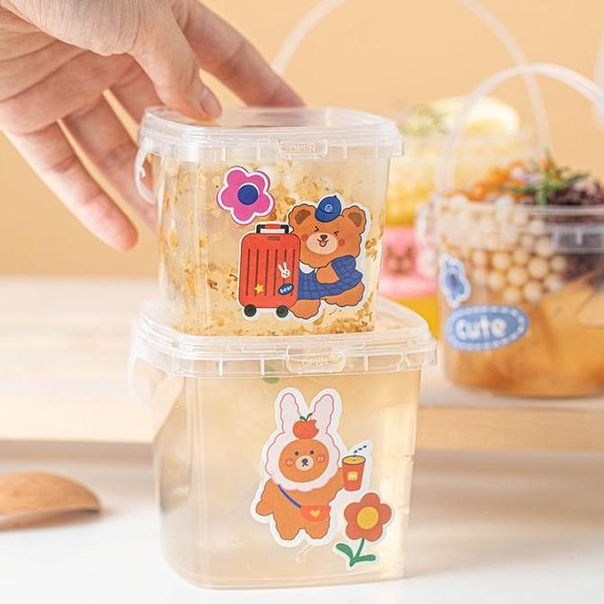 10Pcs - 300Ml Dessert Box Cup Toples Jar Ember Dessert Minuman