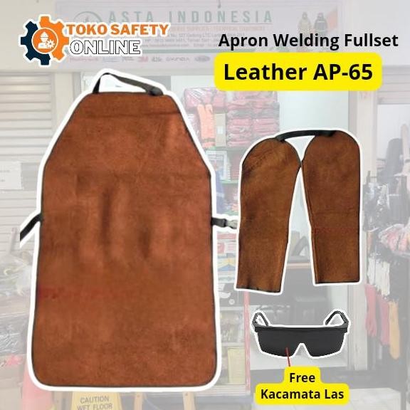 Welder Apron Kulit Coklat / Welding Apron Las Kulit - Celemek Apron