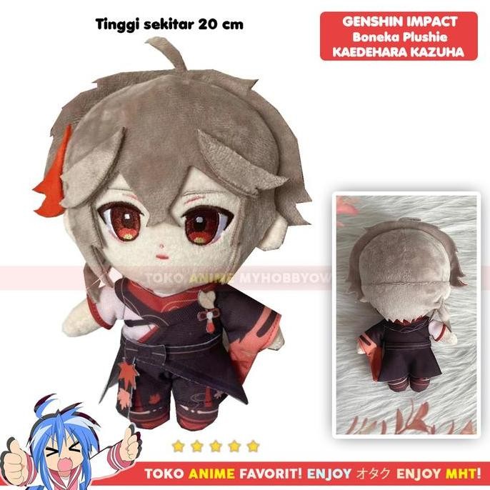 Boneka Anime Karakter Kaedehara Kazuha Plushie Doll