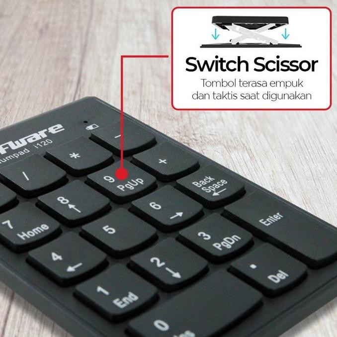 Keyboard Wireless Numeric Taffware / Wireless Keyboard Angka Laptop / Wireless Mini Numeric Keypad T
