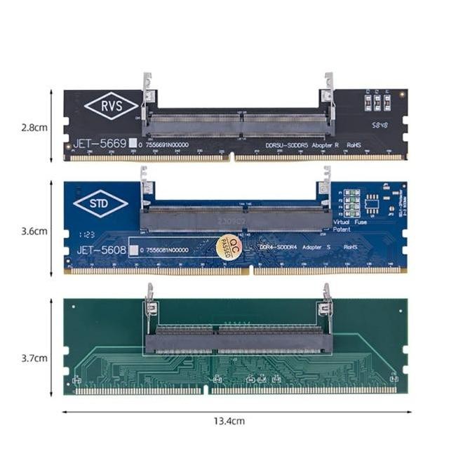 NEW DDR3 / DDR4 / DDR5  laptop sodimm to desktop pcdimm converter adapter