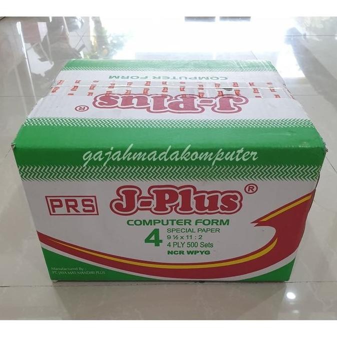 

TERBARU - Continuous form NCR J-Plus 9,5 x 11:2 4ply rangkap 4 CF K4 W PRS