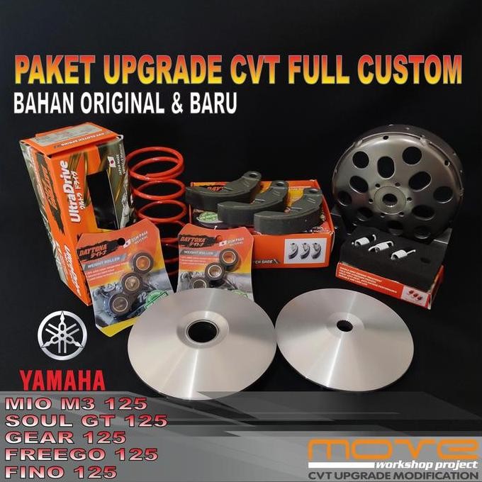 paket upgrade mesin cvt yamaha mio m3 soul gt fino freego 125