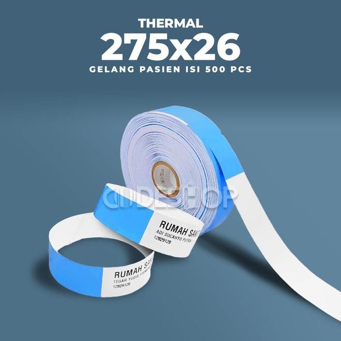 

Label Thermal Gelang Pasien 275X26Mm Stiker Printer Bar Gprinter New Stok