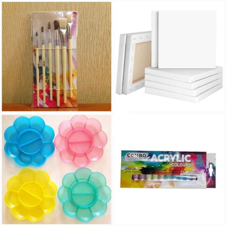 

Paket Kanvas Lukis 30cm x 40cm (Kanvas 30x40 + Kuas + Palet + Kuas Akrilik) AST