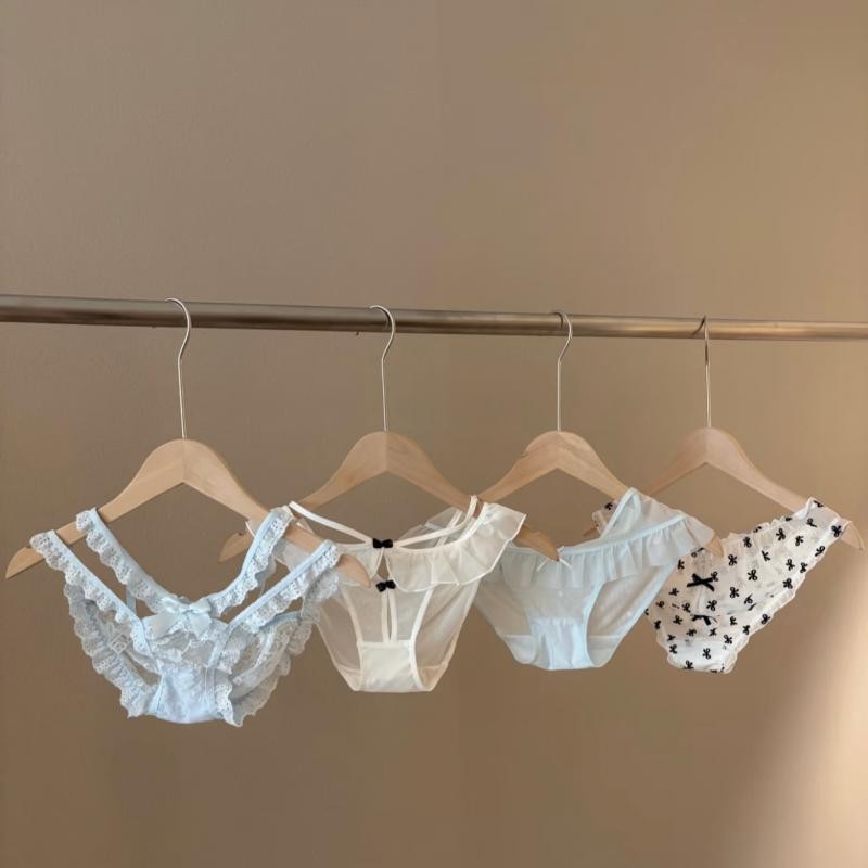 Celana Dalam Renda Bernapas Tali Tipis Lembut Nyaman Gaya Tipis