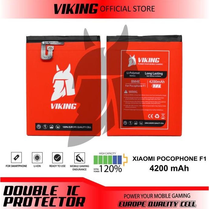 Baterai Viking Pocophone F1 Bm4E Double Power