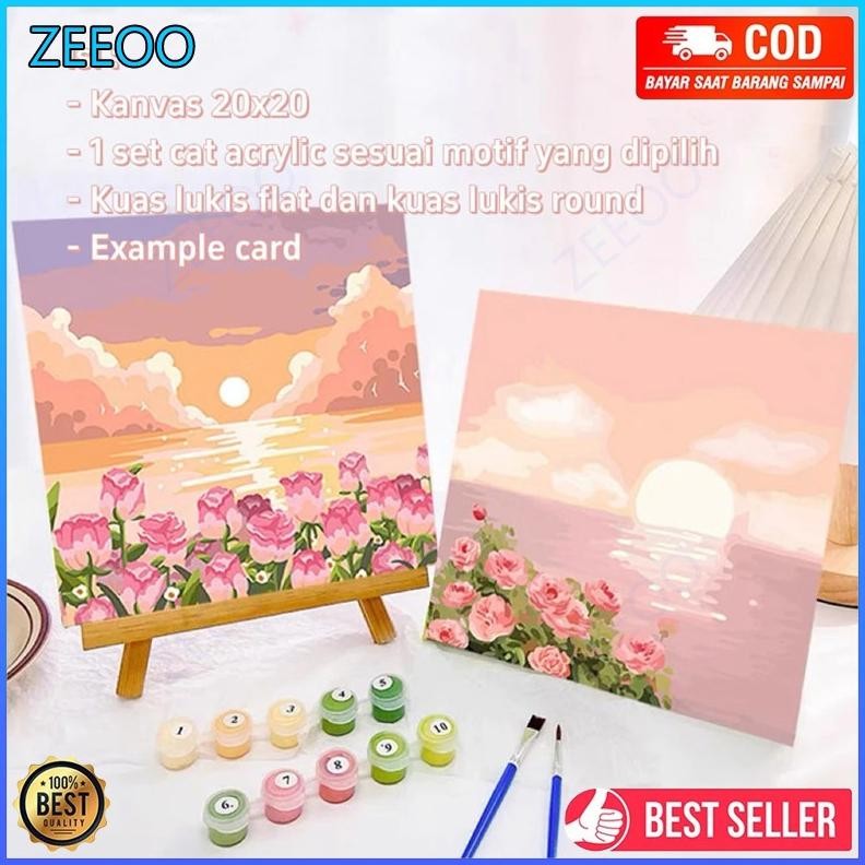 

20x20 Paint By Number / Nature Series DIY Painting Kit / Lukisan Kanvas Canvas Paint Kit Digital Aesthetic AST