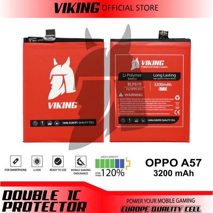 Viking Baterai Oppo A57 - A39 Blp619 Double Power