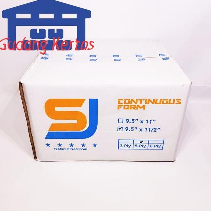 

BEBAS ONGKIR - CONTINUOUS FORM 9.5 X 11/2 5PLY SJ STANDAR PRS - BAGI 2