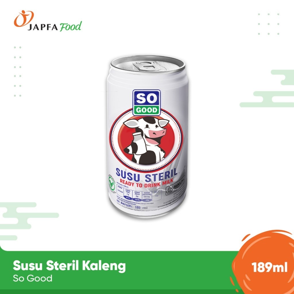 

So Good Susu Sapi Steril Kaleng / Can 189ml