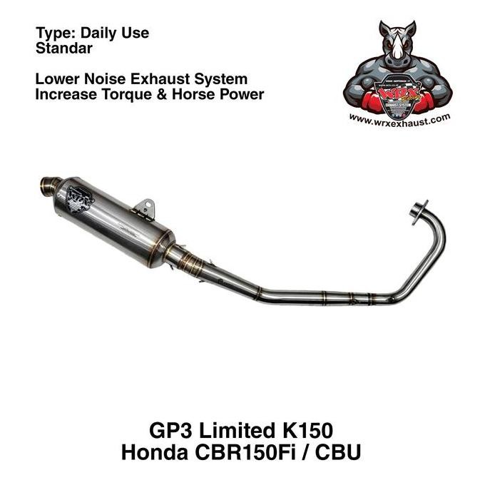 Knalpot Wrx Gp3 Limited K150 Cbr150Fi Terbaru