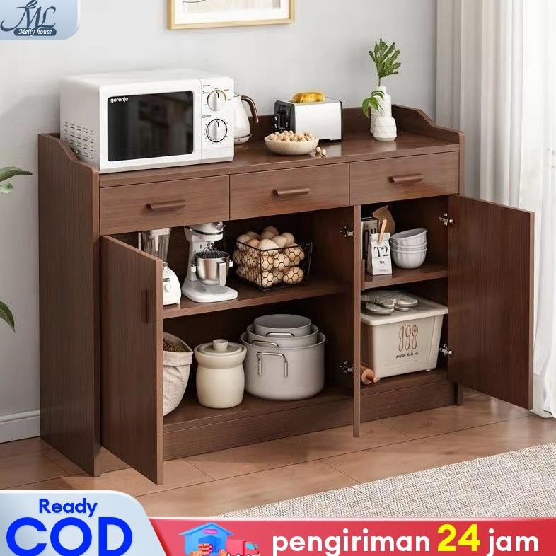 Rak Piring Tertutup / Lemari Dapur / Rak Dapur / Rak Susun Serbaguna / Lemari Piring / Rak Bufet