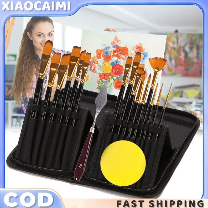 

Art Brush Set Kuas Lukis BRS-12 SET Kuas Alat Lukis Set Lengkap Mixing Kuas untuk lukisan cat minyak AST