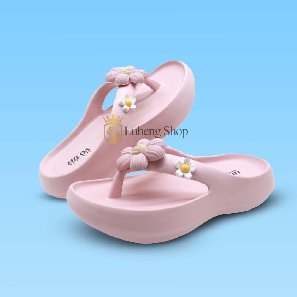 best seller Sandal Jepit Wanita Motif Bunga Sandal Wanita Karet Jelly Empuk Kekinian readyy