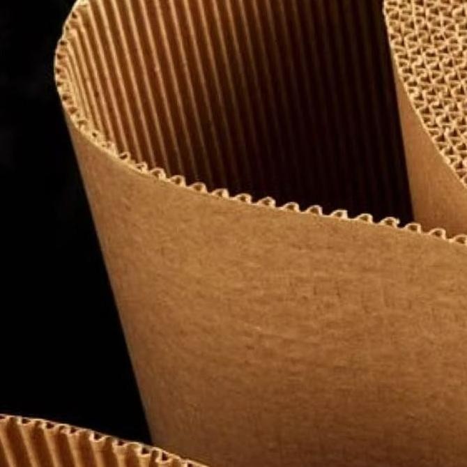 

TERMURAH - 1 roll Single face bflute roll gulungan roll tinggi 120cm panjang 40-45 m berat 20 kg kardus dus karton gulungan corrugated