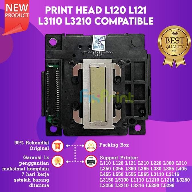 Print Head Printer Epson L110 L210 L120 L220 L310 L1110 L3110 Original New Stok