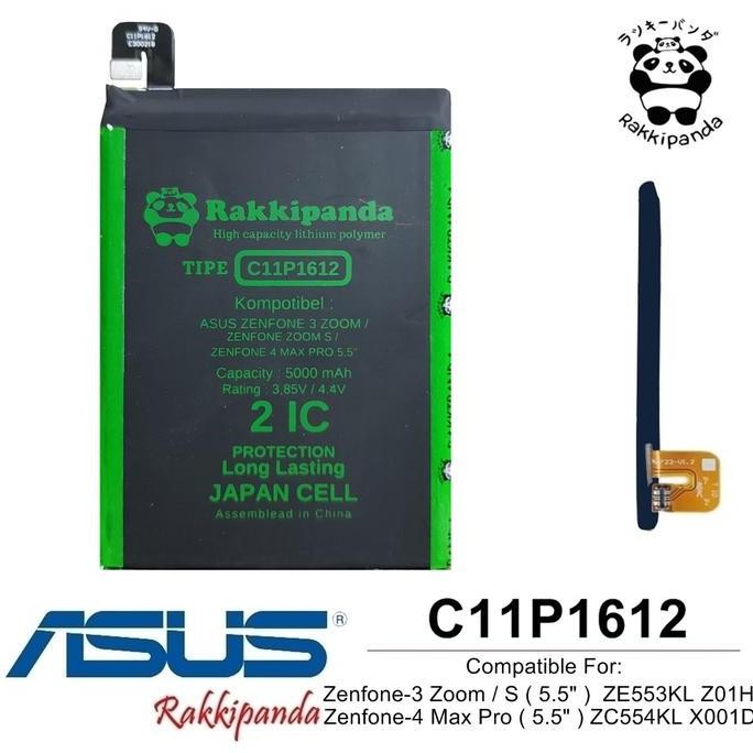 Baterai Asus Zenfone 3 Zoom S C11P1612 Double Ic Protection