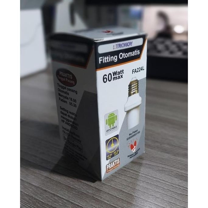 Fitting fiting timer lampu otomatis sensor remot hp android 25W