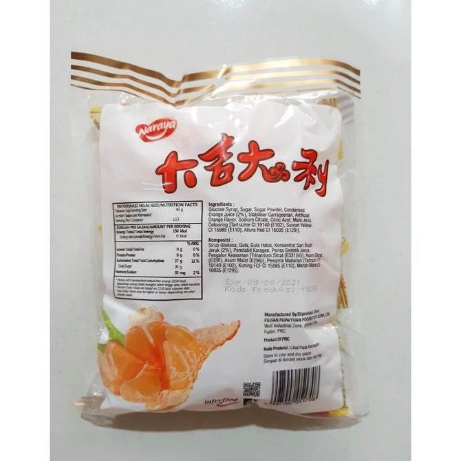 

Naraya Jelly Orange Candy / Permen Jeli Rasa Jeruk 500Gr / Promo