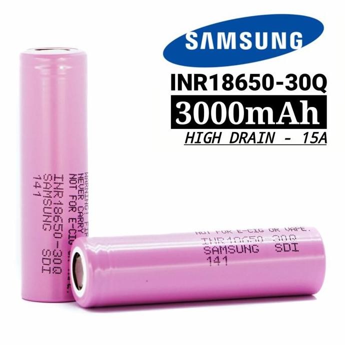 SAMSUNG SDI INR18650-30Q 3000mAh 18650 Baterai | Battery 15A