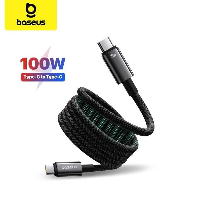 Baseus Tungsten Gold Magnetic Fast Charging Kabel Data Type-C To Type-C Pd 100W