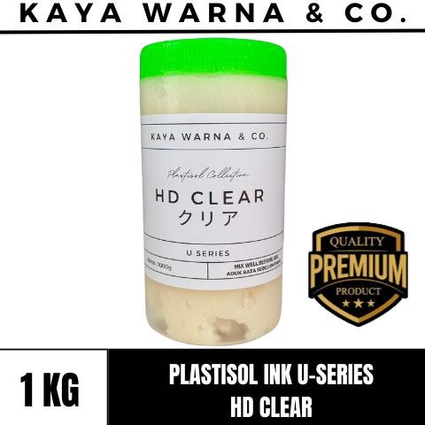 

Tinta Sablon Plastisol Ink HD CLEAR U-Series KAYA WARNA & CO. (1kg) AST