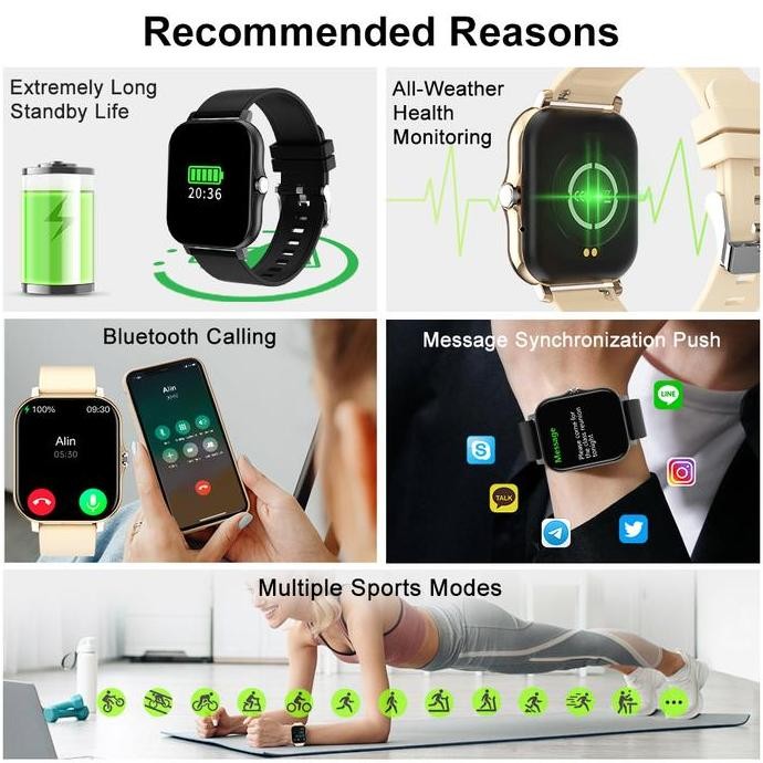 Y13 Smartwatch Color Screen Magnetic Charging Full Touch Fitness