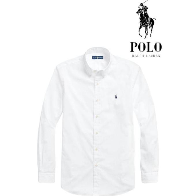 POLO Ralph Lauren Kemeja Putih Panjang Pria Casual