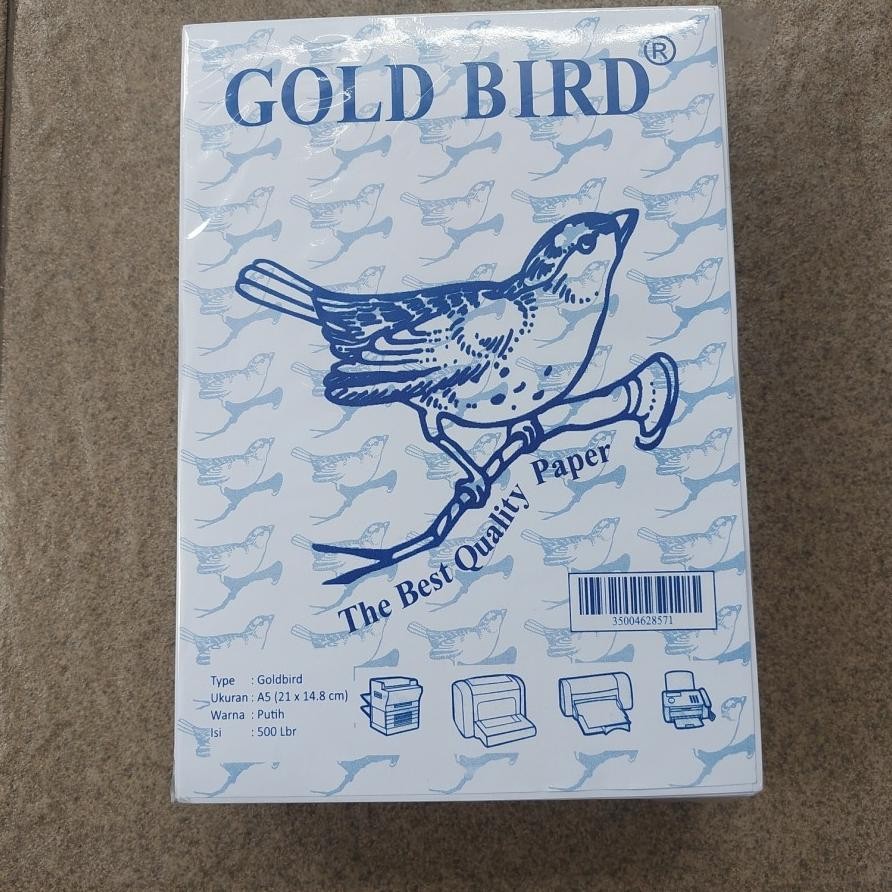 

Gold Bird Kertas A5 Isi 500 Lembar (1 RIM) / Kertas HVS A5 500 Lembar / Kertas Flipchart Per Rim AST