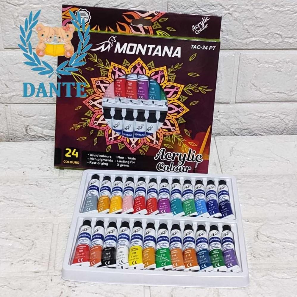 

Cat Acrylic 24 Warna Montana - Cat melukis AST