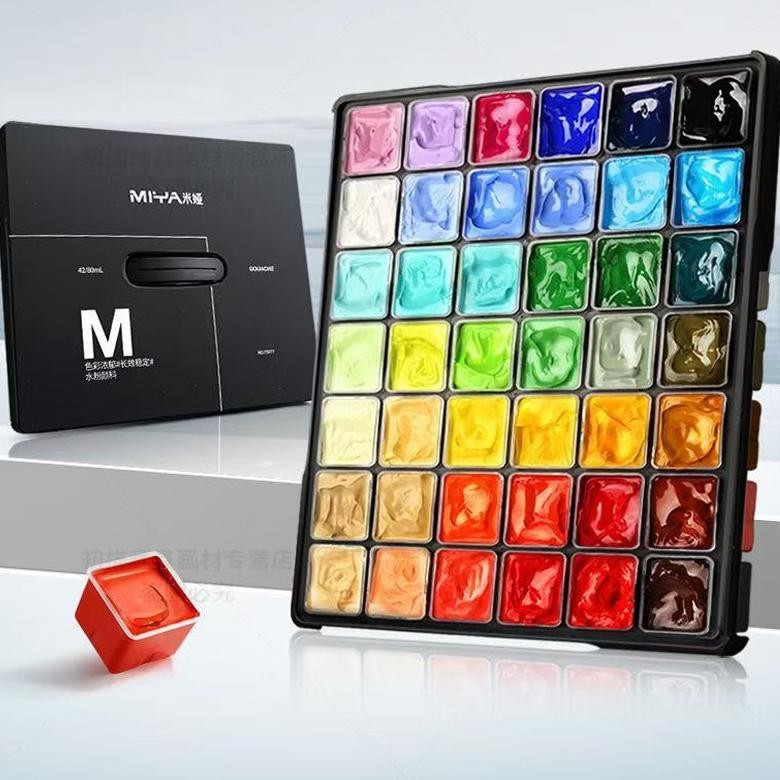 

Miya Gouache Set Cat 24/36 Warna 30ml Cat Untuk Cat Air Perlengkapan Seni Murid Art Supplies AST