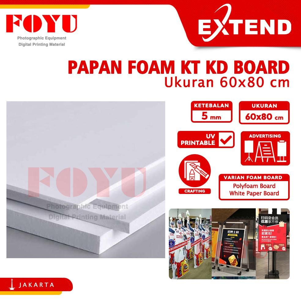 

Papan Poly Foam KT KD Paper Kertas Board Busa Banner Poster 60 x 80 cm AST