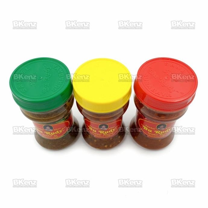 

NEW PAKET SAMBAL BU RUDY 3 RASA SAMBEL BAWANG TRASI IJO ISI 3 BOTOL H24