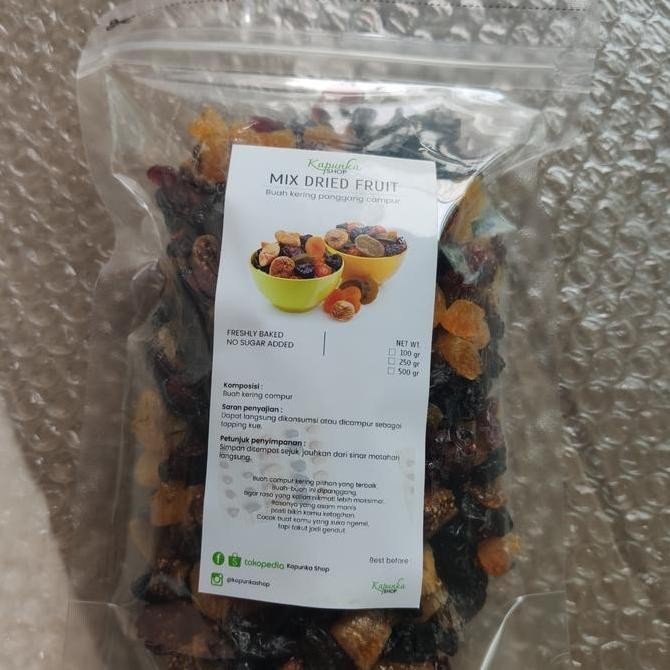 

Dried Fruit Mix 500Gr (Buah Kering) Fig Apricot Plum Raisin Cranberry