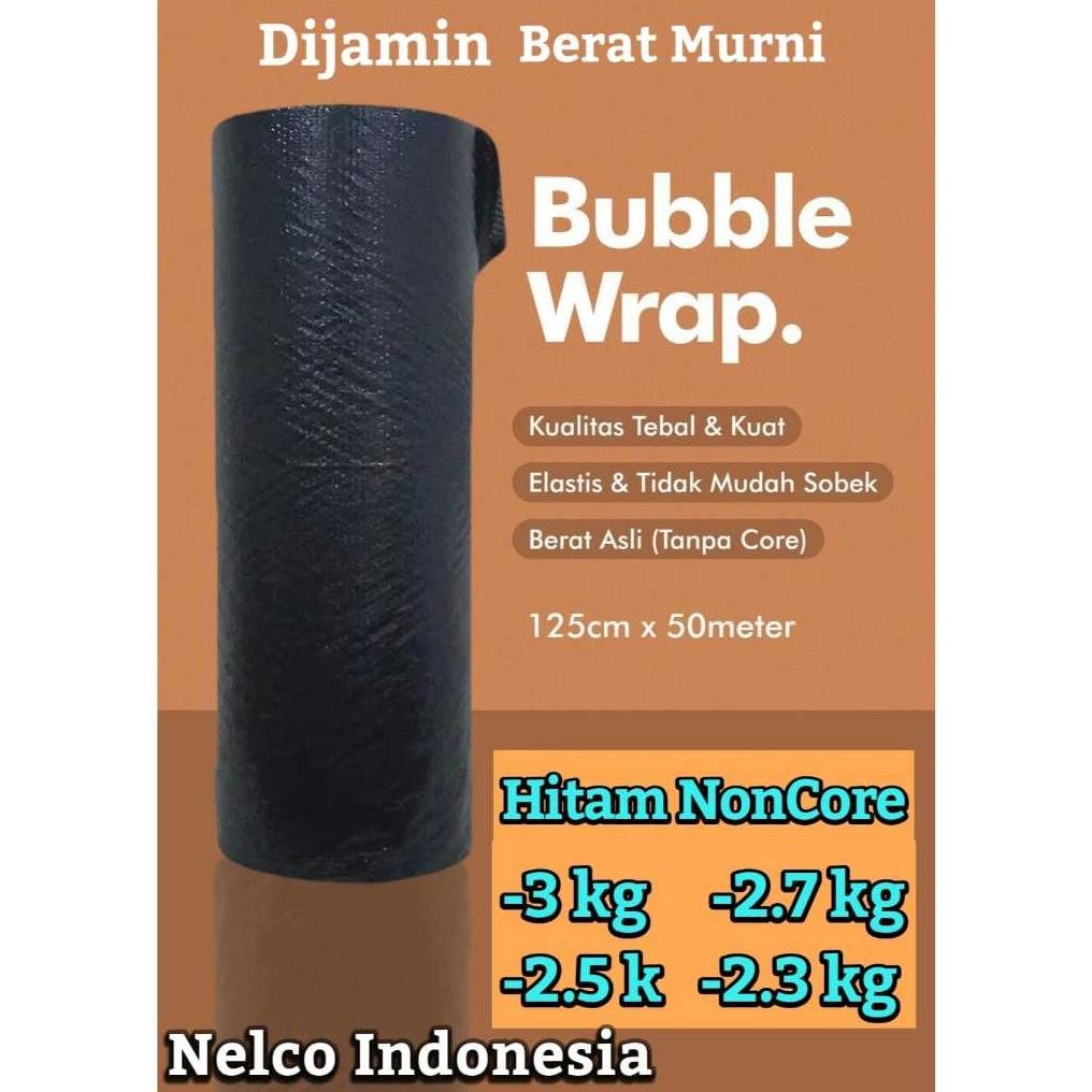 

BUBBLE WRAP HItam DIJAMIN MURNI BERAT MURNI 50meter x 125cm Asli 50meter Super Alot / Tebal / Kuat AST