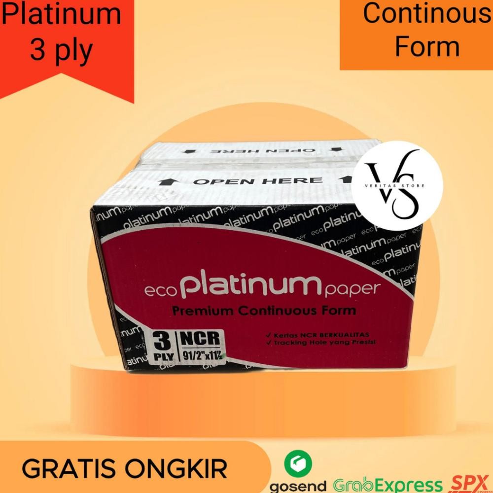 

Eco Continuous Form 3 Ply dan 3Ply bagi 2 ukuran 9 x 11 merk PLATINUM Kualitas Terbaik / Kertas Faktur Invoice AST