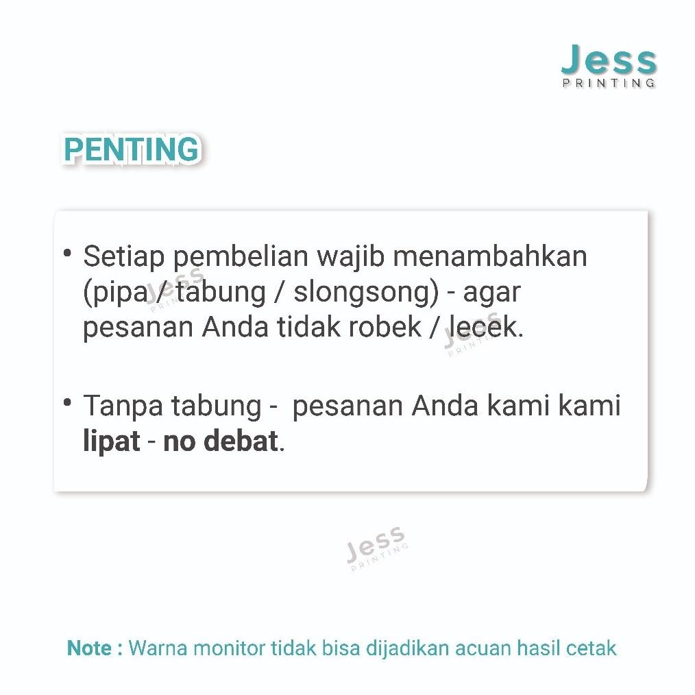 

Cetak Poster A2 Murah Mengkilap Bahan Art Karton 210 gram Anti Air AST