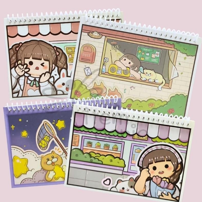 

40 lembar release paper blank sticker book buku koleksi stiker AST