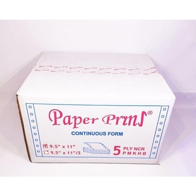 

PAPER PRYNS 9 1/2" X 11'' 5 PLY CONTINOUS FORM KOMPUTER ( DUS ) AST