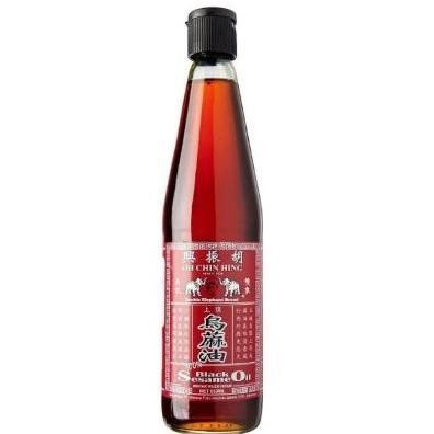 

Black Sesame Oil Minyak Wijen Hitam Double Elephant 600ml Cap Dua Gajah AST