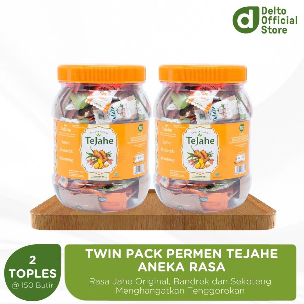 

Twin Pack Permen Tejahe Aneka Rasa Toples isi 150 Butir