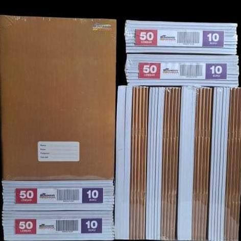 

BUKU TULIS CAMPUS COVER SAMPUL COKLAT ISI 50 LEMBAR - 1PACK ISI 10 BUKU AST