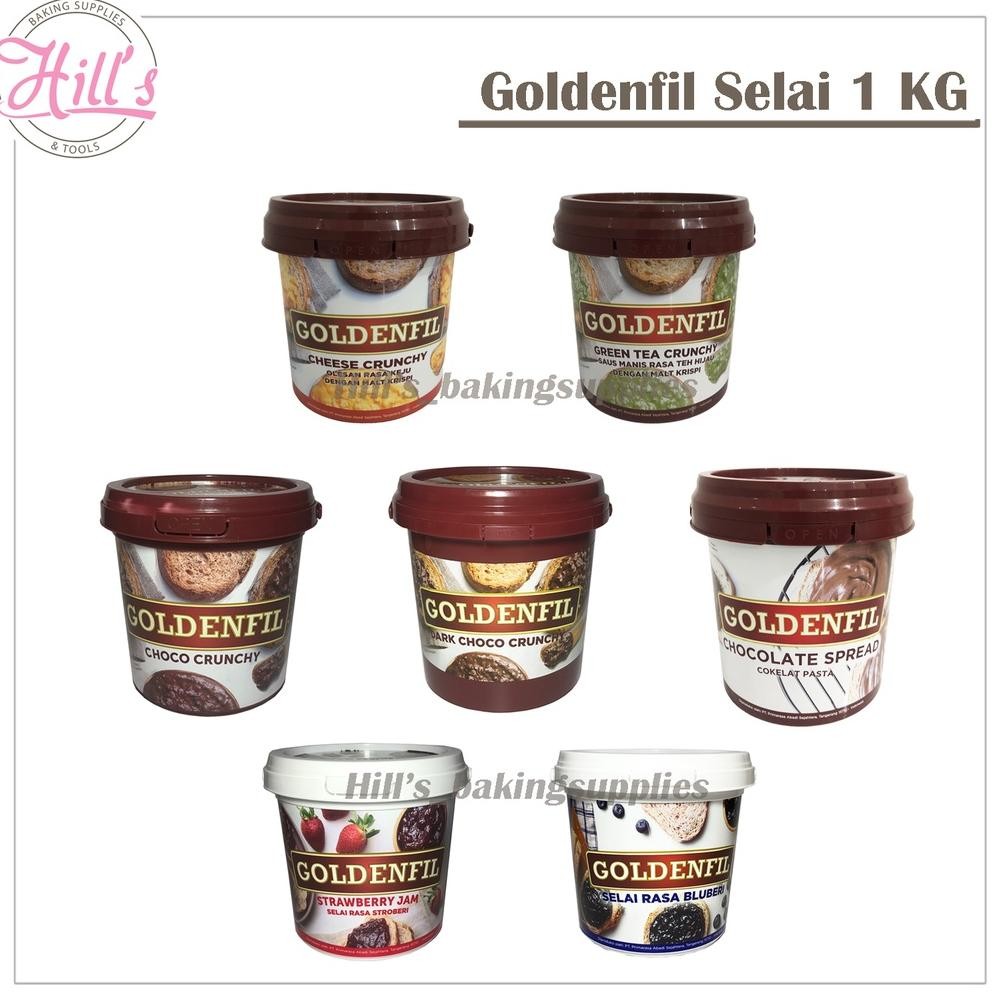

Goldenfil Spread 1 Kg / Selai Dark Choco Crunchy Cheese Green Tea Strawberry Blueberry Jam / Coklat Stroberi Crunchy 1Kg / Filling Roti Ember
