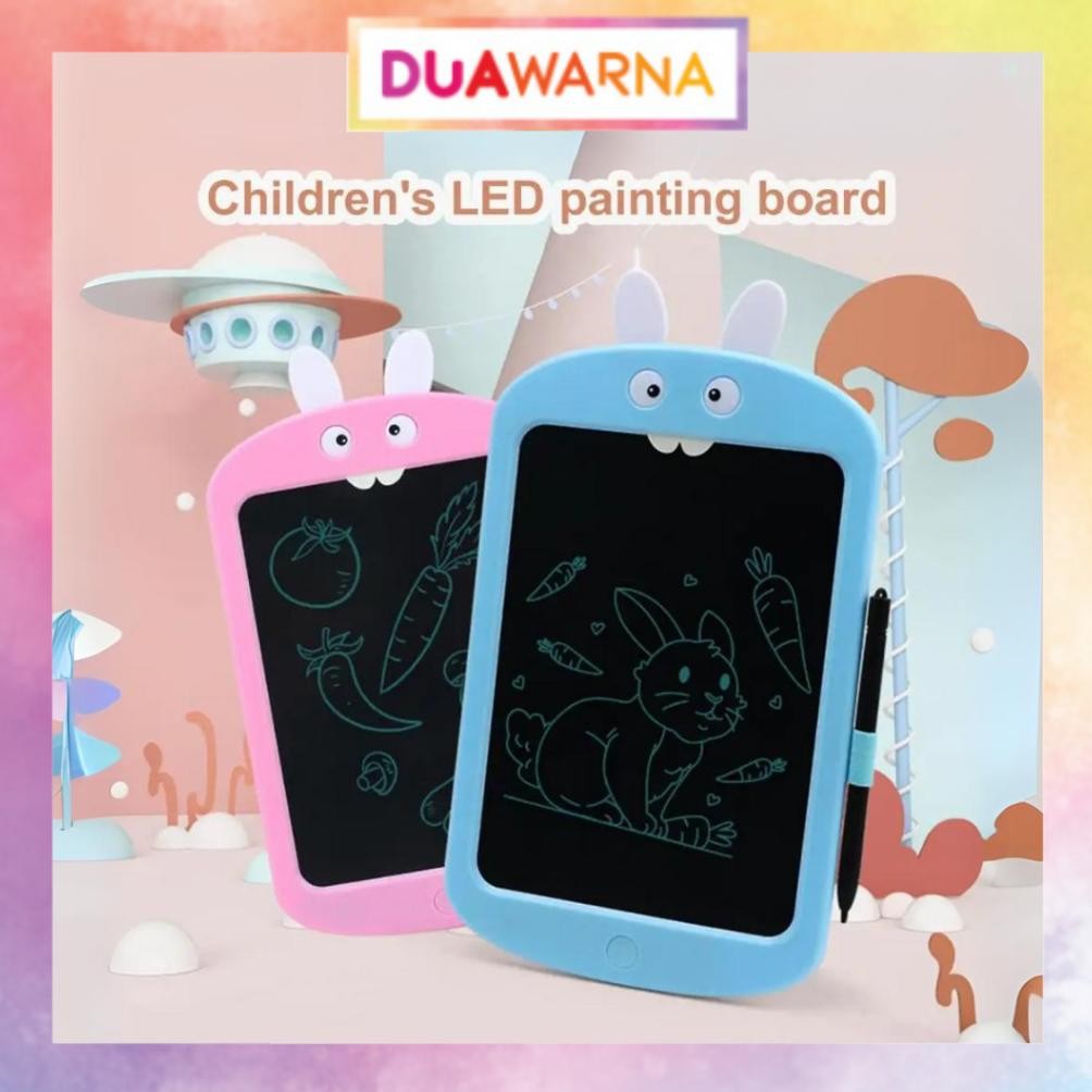 

DuaWarna Papan Tulis LCD Screen Writing Drawing Rabbit Tablet Edukasi 8.5inch Papan Tulis Anak AST