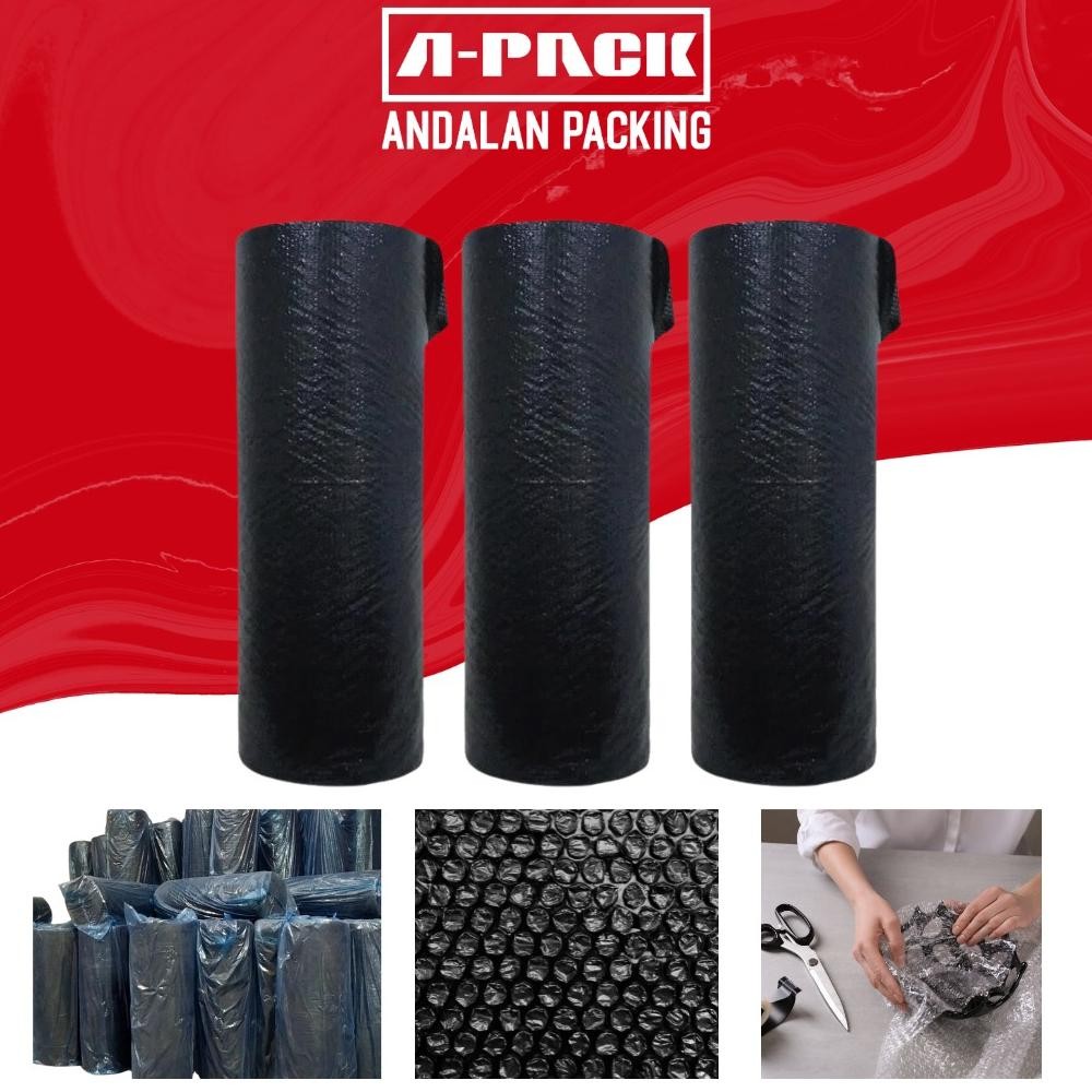 

Bubble Wrap Hitam Tebal 3kg | 125cm x 50meter | Khusus Instan AST