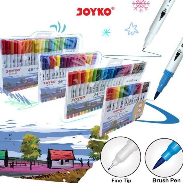 

JOYKO CLP06 CLP07 CLP39 CLP40 DOUBLE TIP COLOR METALLIC BRUSHPEN BRUSH PEN SET 12 24 36 48 WARNA SPIDOL KUAS KALIGRAFI AST
