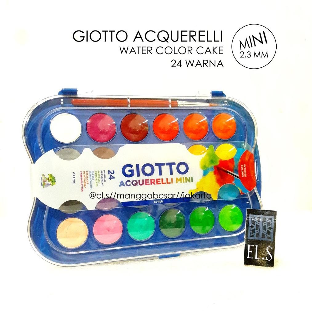 

Giotto Acquerelli MINI 24 Warna ( WaterColor Cake / Cat Air ) AST
