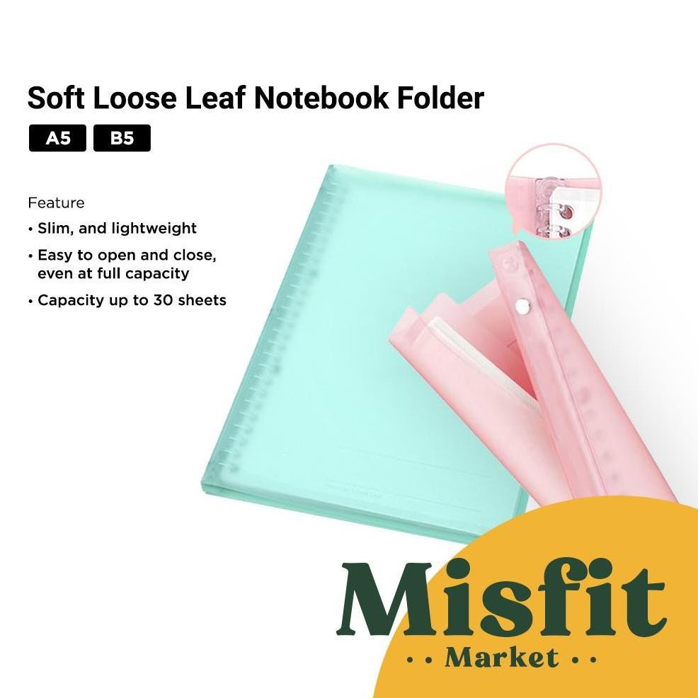 

Soft Loose Leaf Notebook Folder B5/A5 AST