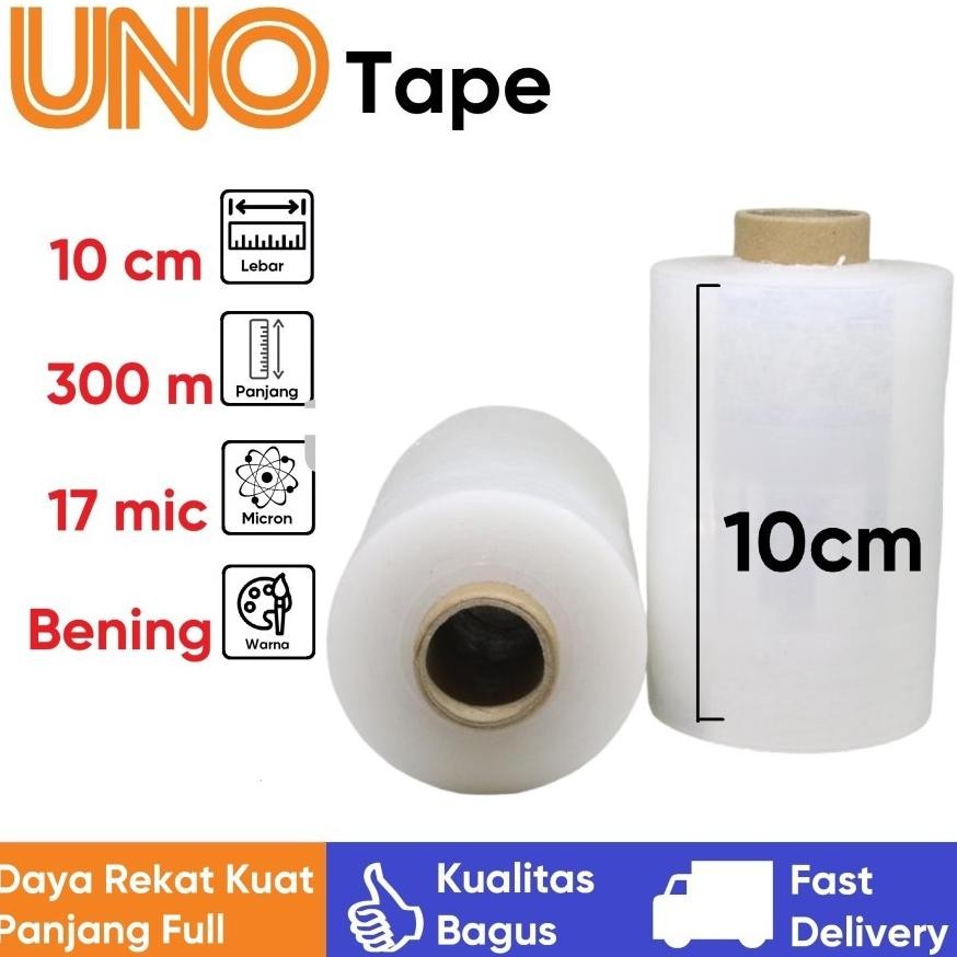 

Stretch Film OEM Plastik Wrapping Lebar 10 Cm Panjang 300 Meter Full 17 Micron AST